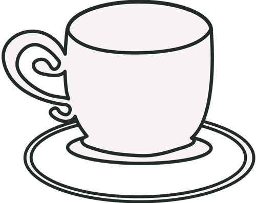 Illustration of a tea cup showing that there are complemetary tea and coffee available.