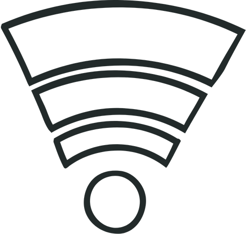 Illustration of wifi speed showing that the location has high speed wifi available.